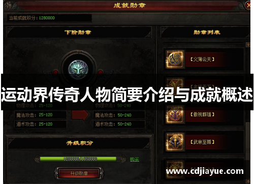 运动界传奇人物简要介绍与成就概述